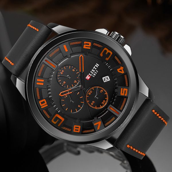 wlisth brand men watch luxury fashion sport luminous leather strap calendar watches male quartz wristwatch relogio masculino, Slivery;brown
wlisth brand men watch luxury fashion sport luminous leather strap calendar watches male quartz wristwatch relogio masculino, Slivery;brown