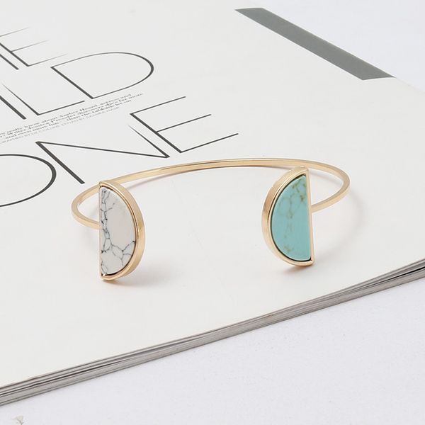 semicircle cuff kallaite howlite pink natural stone lapis lazuli gold bangle geometric bracelet accessories jewelry, Black
semicircle cuff kallaite howlite pink natural stone lapis lazuli gold bangle geometric bracelet accessories jewelry, Black