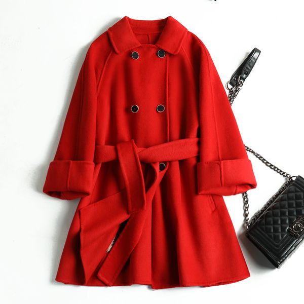 100% wool coat for women 2020 new double-sided wool short woolen cloth coat show slim fashion female plus size coats autumn, Black
100% wool coat for women 2020 new double-sided wool short woolen cloth coat show slim fashion female plus size coats autumn, Black