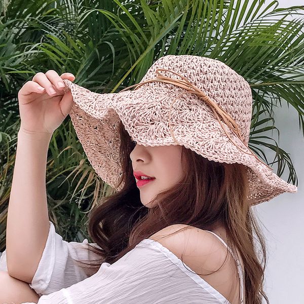 wide brim hats 2021 summer sun hat women beach outdoor raffia sunshine protection girls for gift, Blue;gray
wide brim hats 2021 summer sun hat women beach outdoor raffia sunshine protection girls for gift, Blue;gray