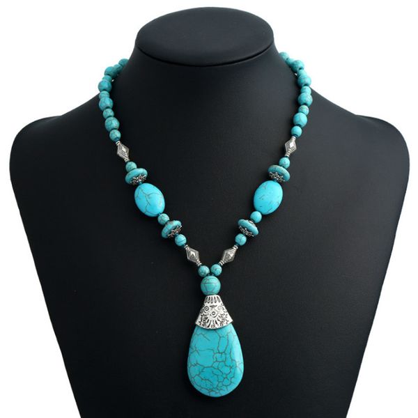 5 pcs silver plated water drop link chain neclace green turquoise stone pendant for gift fashion jewelry
5 pcs silver plated water drop link chain neclace green turquoise stone pendant for gift fashion jewelry