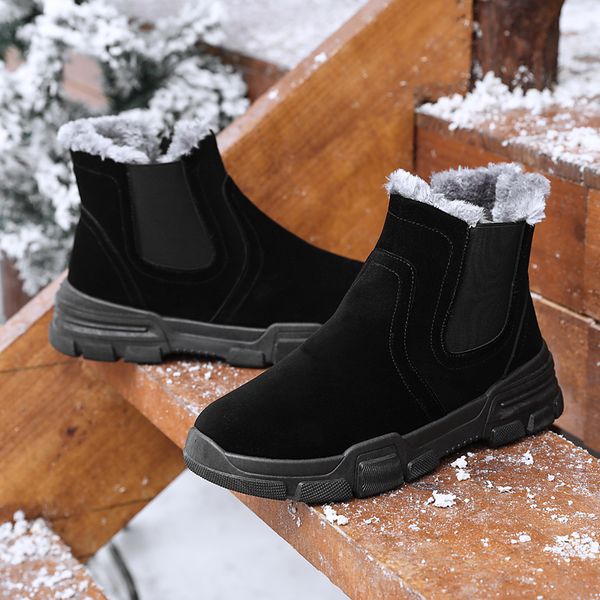 new fashion men boots outdoor fashion flock with fur shoes men casual shoes ankle boots confortable zapatos de seguridad, Black
new fashion men boots outdoor fashion flock with fur shoes men casual shoes ankle boots confortable zapatos de seguridad, Black