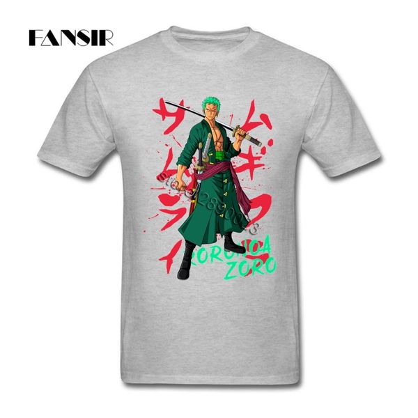 printed t-shirt men man's roronoa zoro one piece men t shirts 100% cotton short sleeve group tee