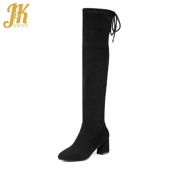 jk black pointed toe thick heel high shoes keep warm winter long boots fashion casual over the knee boots lace up thermal shoes
jk black pointed toe thick heel high shoes keep warm winter long boots fashion casual over the knee boots lace up thermal shoes