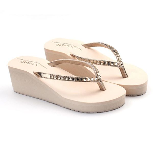 sagace wedges slippers beach women's summer casual rhinestone thick bottom slippers beach anti-slip open toe shoes zapatos mujer, Black
sagace wedges slippers beach women's summer casual rhinestone thick bottom slippers beach anti-slip open toe shoes zapatos mujer, Black