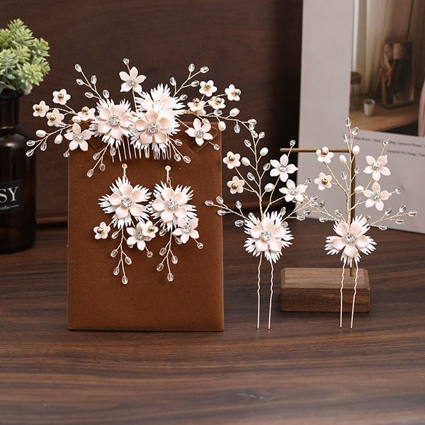 new korean fashion handmade flower crystal pearls hairpins hair combs earrings jewelry sets for women girls bride wedding party, Silver
new korean fashion handmade flower crystal pearls hairpins hair combs earrings jewelry sets for women girls bride wedding party, Silver