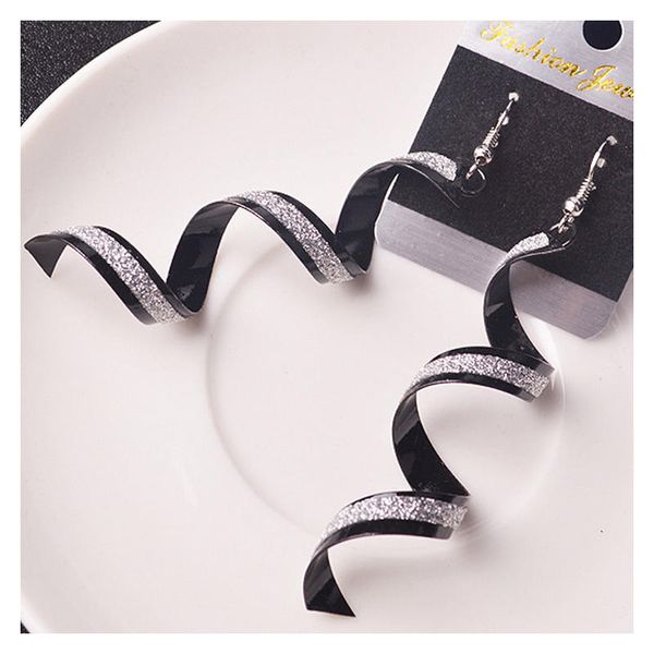 hoop & huggie womens twist spiral earrings lady girl dangle earring charm jewelry valentine's day gold black white color long, Golden;silver
hoop & huggie womens twist spiral earrings lady girl dangle earring charm jewelry valentine's day gold black white color long, Golden;silver