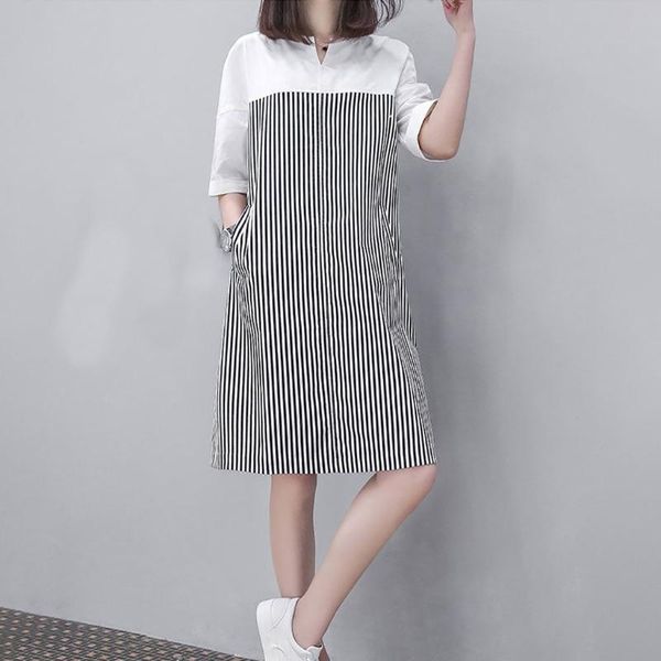 casual dresses straight korean style women dress splice three quarter striped o-neck business summer mini robe 2021 #33, Black;gray
casual dresses straight korean style women dress splice three quarter striped o-neck business summer mini robe 2021 #33, Black;gray