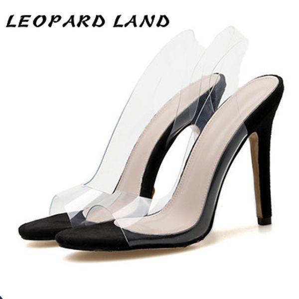 leopard land 2012 new pure color classic summer style transparent high heels sandals thin heels high sandals, Black
leopard land 2012 new pure color classic summer style transparent high heels sandals thin heels high sandals, Black