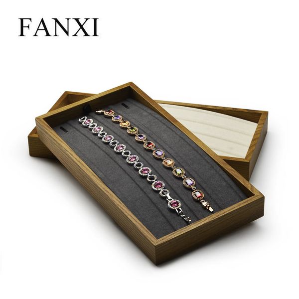 fanxi деревянные дисплея ювелирных изделий tray бежевый темно-серый с микрофибры вставки подвеска цепи держателя стойки дисплея кольца орган, Black
fanxi деревянные дисплея ювелирных изделий tray бежевый темно-серый с микрофибры вставки подвеска цепи держателя стойки дисплея кольца орган, Black