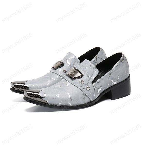 luxury male large size formal wedding party leather shoes metal pointed toe man fashion banquet prom dress shoes, Black
luxury male large size formal wedding party leather shoes metal pointed toe man fashion banquet prom dress shoes, Black