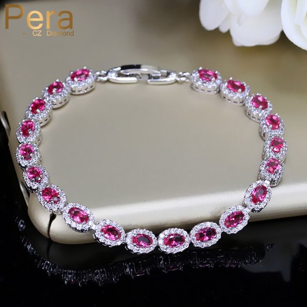 pera lovely women jewelry rose red cubic zirconia crystal oval-shape connected chain link bracelets for ladies party gift b050, Black
pera lovely women jewelry rose red cubic zirconia crystal oval-shape connected chain link bracelets for ladies party gift b050, Black