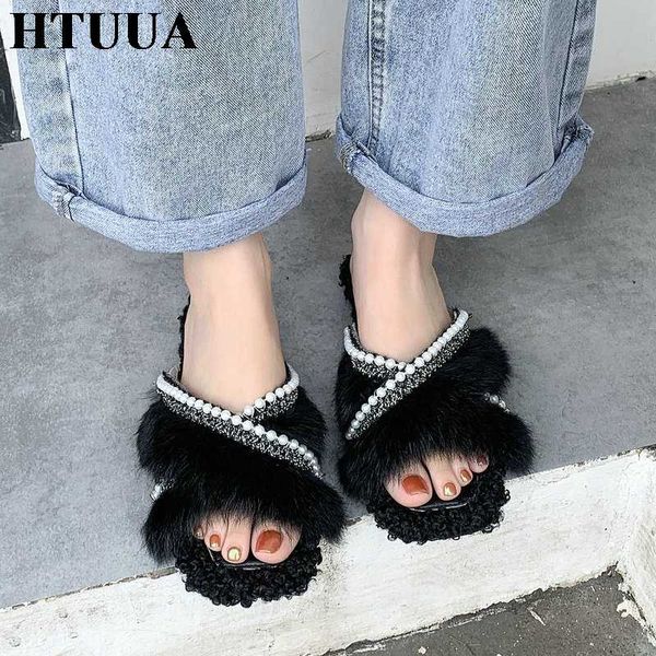 htuua fashion beaded faux fur slippers women 2020 autumn winter short plush fluffy slides female slip on flat shoes woman sx4229, Black
htuua fashion beaded faux fur slippers women 2020 autumn winter short plush fluffy slides female slip on flat shoes woman sx4229, Black