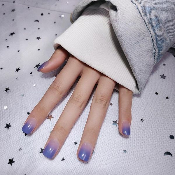 false nails 24pcs girls summer holiday gradient blue fake nail press on sweet short square art tips with glue women smooth ty, Red;gold
false nails 24pcs girls summer holiday gradient blue fake nail press on sweet short square art tips with glue women smooth ty, Red;gold