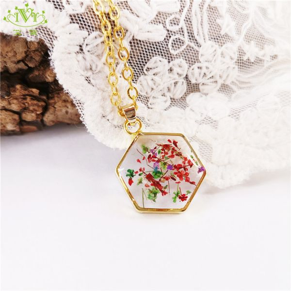 trend crystals necklace bohemian dry flowers pendant gold color chain necklace female hexagonal crystal gift 2020 new, Silver
trend crystals necklace bohemian dry flowers pendant gold color chain necklace female hexagonal crystal gift 2020 new, Silver
