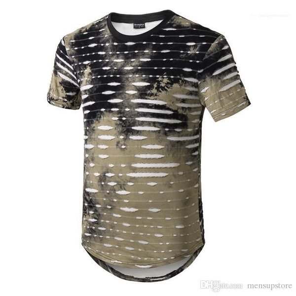 high street longline tshirts summer designer o-neck long holes printed tees short sleeved mens, White;black
high street longline tshirts summer designer o-neck long holes printed tees short sleeved mens, White;black