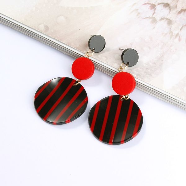stud 2021 fashion classic black white stripes red earring simple round statement for women ear jewelry brincos, Golden;silver
stud 2021 fashion classic black white stripes red earring simple round statement for women ear jewelry brincos, Golden;silver