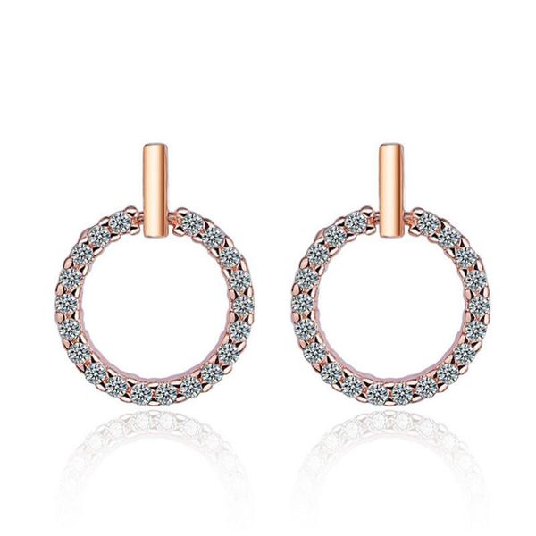 stud simple fashion rose gold color round circle micro pave zircon earrings for women jewelry s-e407, Golden;silver
stud simple fashion rose gold color round circle micro pave zircon earrings for women jewelry s-e407, Golden;silver