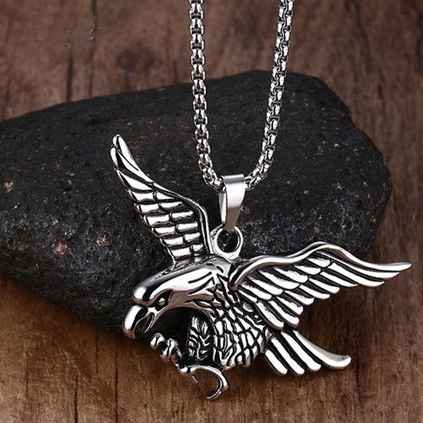 modyle mens necklaces stainless steel flying eagle pendant choker male hiphop biker fashion animal jewelry, Silver
modyle mens necklaces stainless steel flying eagle pendant choker male hiphop biker fashion animal jewelry, Silver