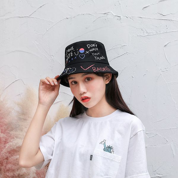 creative graffiti sunscreen fisherman hat street personality folding sun cap bucket hat casual fashion couple, Blue;gray
creative graffiti sunscreen fisherman hat street personality folding sun cap bucket hat casual fashion couple, Blue;gray