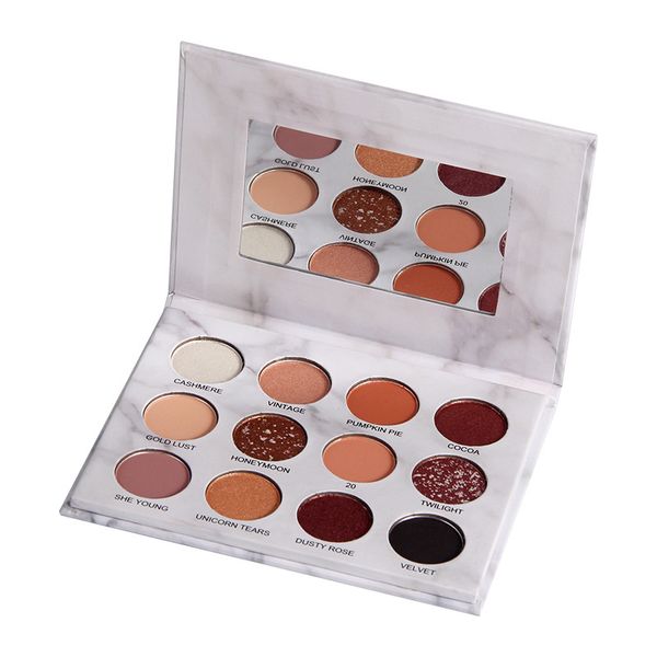 12 colors eyeshadow makeup palette matte eye shadow pallet make up brush with mirror fashion shimmer pigmented cosmetics compact
12 colors eyeshadow makeup palette matte eye shadow pallet make up brush with mirror fashion shimmer pigmented cosmetics compact
