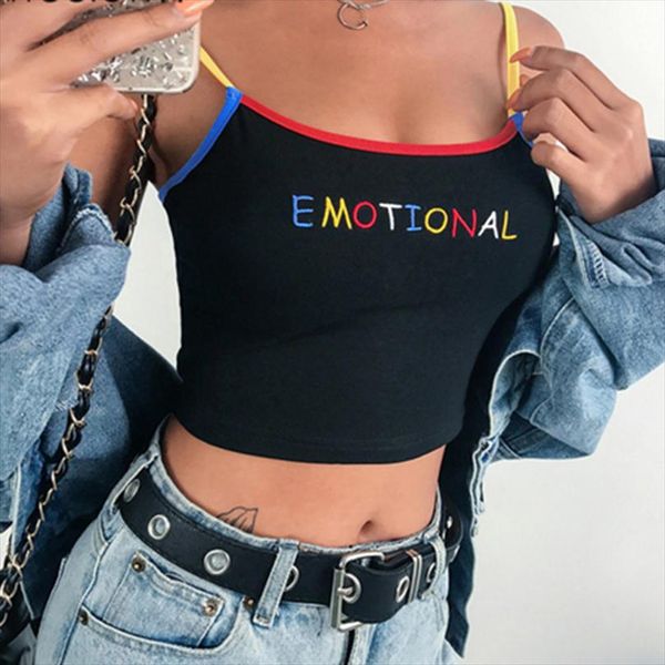 black print kawaii crop tank haut femme summer 2020 edge patchwork contrast color cute cropped feminino party, White
black print kawaii crop tank haut femme summer 2020 edge patchwork contrast color cute cropped feminino party, White