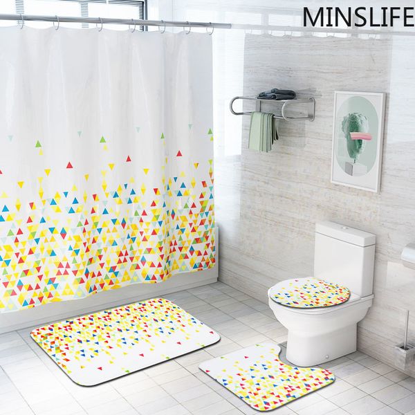 color geometric graphic printing waterproof shower curtain bath curtains set toilet cover pad floor mat bathroonm decoration
color geometric graphic printing waterproof shower curtain bath curtains set toilet cover pad floor mat bathroonm decoration