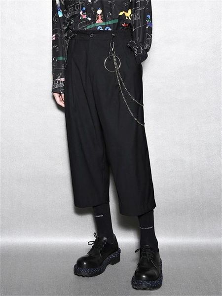 men's pants original elastic waist casual hong kong style black high wide leg trendy loose suit
men's pants original elastic waist casual hong kong style black high wide leg trendy loose suit