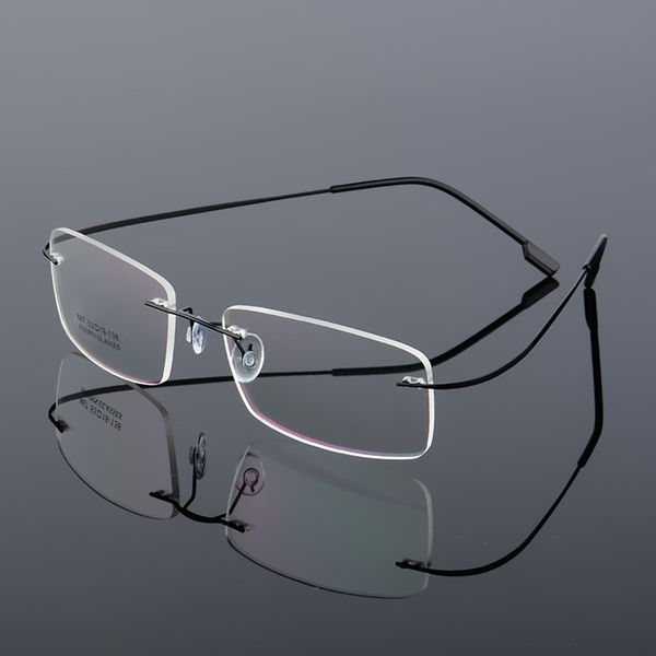 new titanium alloy rimless myopia glasses frames man titanium flexible eyeglass frames brand optical glasses frame for men women, Black
new titanium alloy rimless myopia glasses frames man titanium flexible eyeglass frames brand optical glasses frame for men women, Black