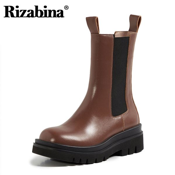 boots rizabina woman ankle genuine leather thick bottom short fashion cool women winter shoes footwear size 33-40, Black 
boots rizabina woman ankle genuine leather thick bottom short fashion cool women winter shoes footwear size 33-40, Black