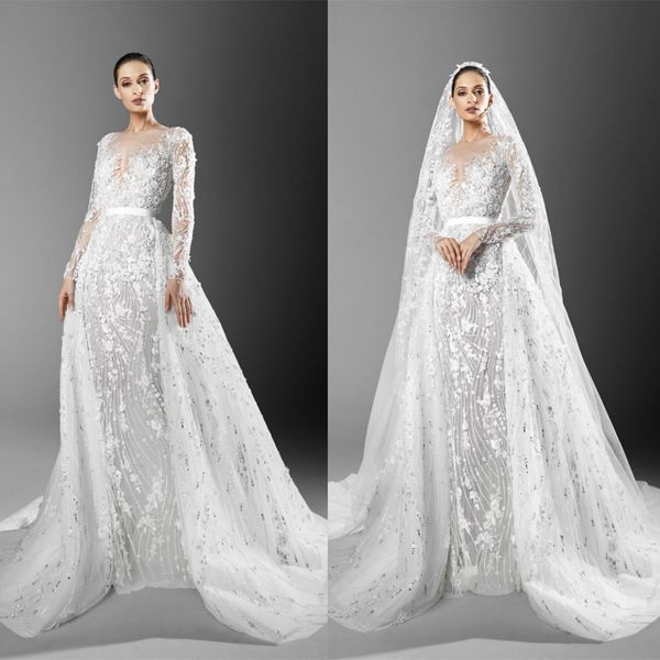 zuhair murad 2021 wedding dresses v neck long sleeve lace appliques bridal gowns custom made detachable train mermaid wedding dress, White
zuhair murad 2021 wedding dresses v neck long sleeve lace appliques bridal gowns custom made detachable train mermaid wedding dress, White