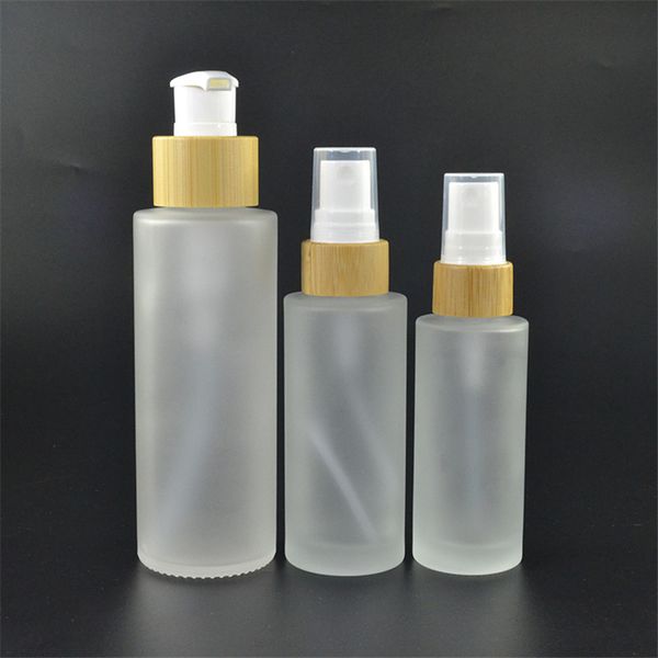 100ml frost glass bottle with bamboo lotion pump emulsion pump bottles empty cosmetic packaging glass mist spray bottle
100ml frost glass bottle with bamboo lotion pump emulsion pump bottles empty cosmetic packaging glass mist spray bottle