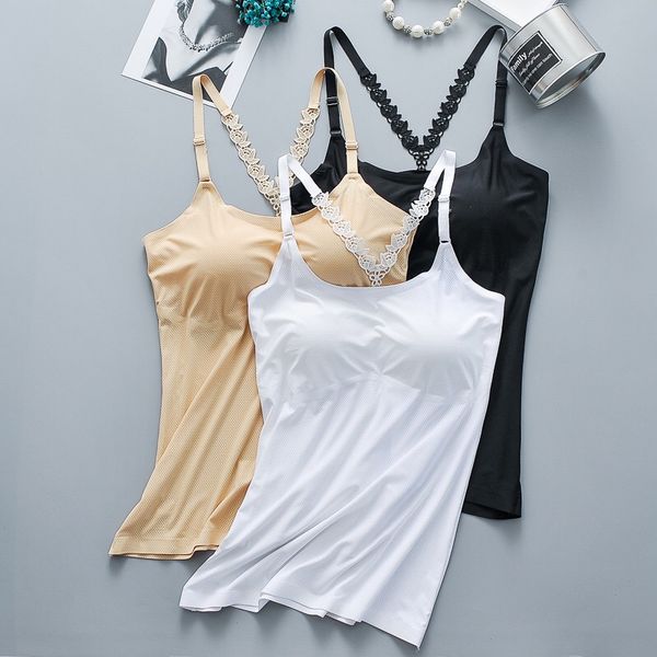 women 2020 new spring summer fashion tank female padded tanks strap camisole vest solid ladies seamless slim y679, White
women 2020 new spring summer fashion tank female padded tanks strap camisole vest solid ladies seamless slim y679, White