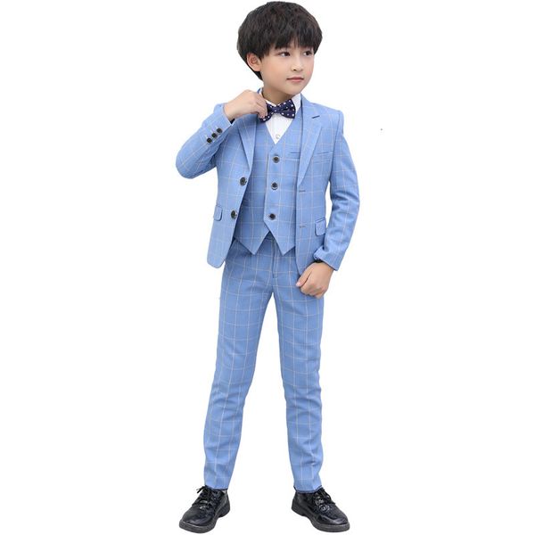 3-16y kids boys plaid suits set formal wedding tuxedo dress blazer vest pants costume outfits teens clothing set, Blue
3-16y kids boys plaid suits set formal wedding tuxedo dress blazer vest pants costume outfits teens clothing set, Blue