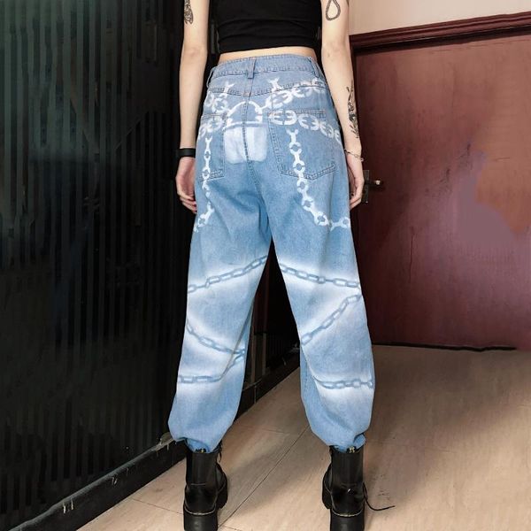 jasummer homemade retro wash high waist back chain pattern jeans bf loose overalls wide leg jean, Blue
jasummer homemade retro wash high waist back chain pattern jeans bf loose overalls wide leg jean, Blue