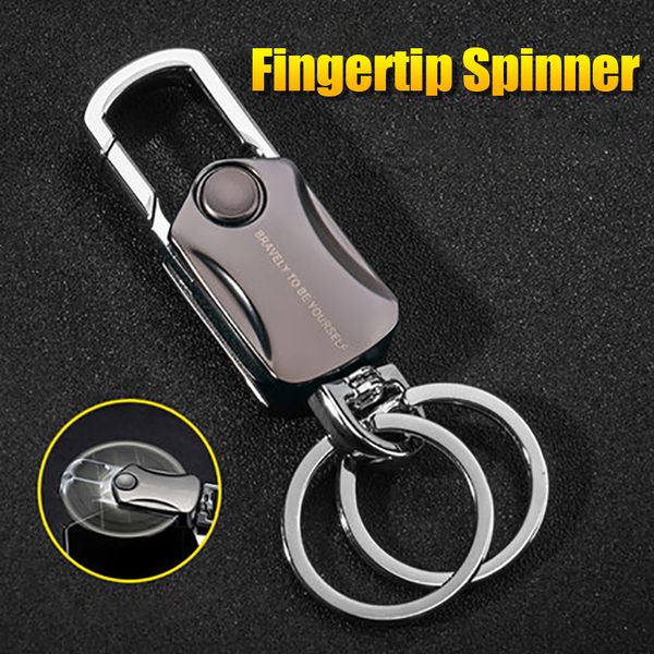 multi-function key chain creative car keyring ring personalized chain pendant rotating gyro mobile phone bracket engraved custom, Silver
multi-function key chain creative car keyring ring personalized chain pendant rotating gyro mobile phone bracket engraved custom, Silver
