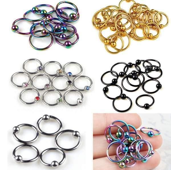 10 piece set stainless steel ring bead ring nose ball earrings perforated fashion jewelry body piercing labret lip piercing jewelry, Black
10 piece set stainless steel ring bead ring nose ball earrings perforated fashion jewelry body piercing labret lip piercing jewelry, Black