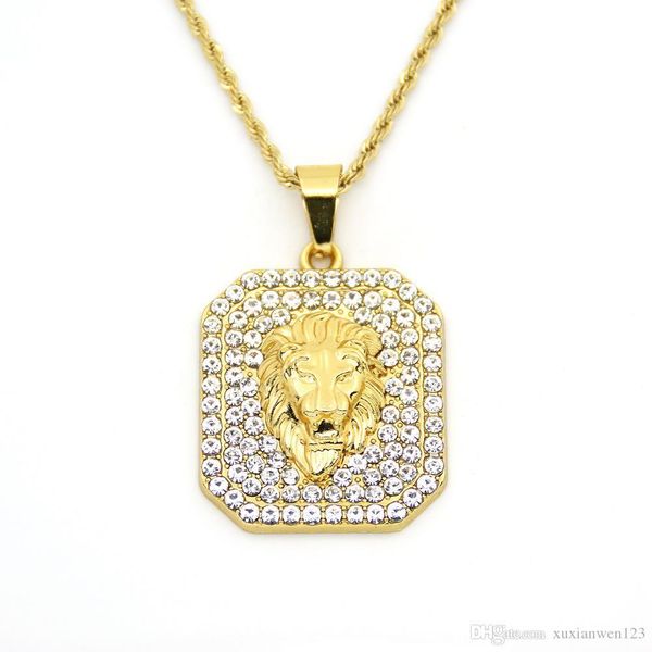 en hip hop jewelry2018 new iced out gold fashion bling lion head pendant men necklace gold filled for men women gift wholesale, Silver
en hip hop jewelry2018 new iced out gold fashion bling lion head pendant men necklace gold filled for men women gift wholesale, Silver