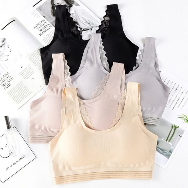 women hollow back bra padded tank seamless push up bra v-neck lace underwear, White;black
women hollow back bra padded tank seamless push up bra v-neck lace underwear, White;black