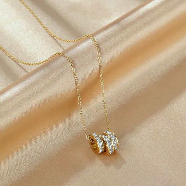 rose gold color 3 circle cubic zirconia pendant necklace stainless steel necklace for women choker jewelry girl gift wholesale, Silver
rose gold color 3 circle cubic zirconia pendant necklace stainless steel necklace for women choker jewelry girl gift wholesale, Silver