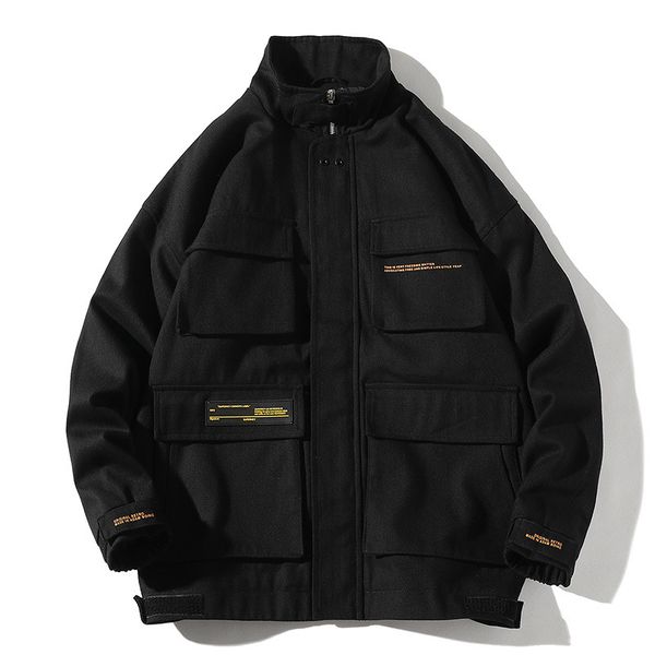 men's jackets simple loose 3xl pockets fashion men solid double breasted all-match chic harajuku mens coat turn-down collar streetwear, Black;brown
men's jackets simple loose 3xl pockets fashion men solid double breasted all-match chic harajuku mens coat turn-down collar streetwear, Black;brown