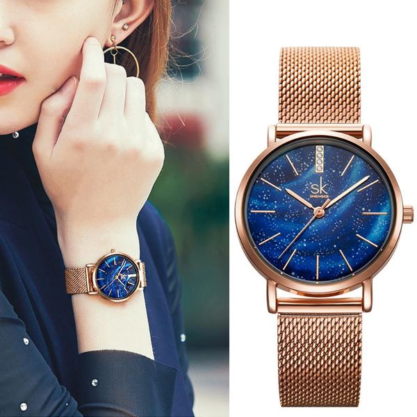 shengke brand fashion women's watches luxury stainless steel mesh band quartz clock lady waterproof wristwatches sk montre femme, Slivery;brown
shengke brand fashion women's watches luxury stainless steel mesh band quartz clock lady waterproof wristwatches sk montre femme, Slivery;brown