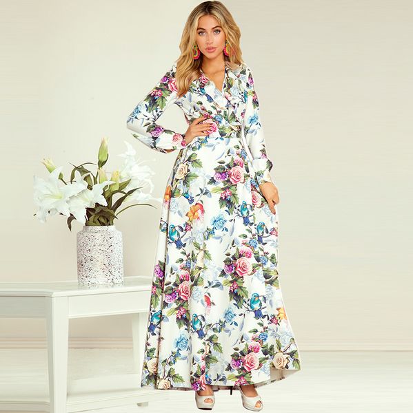 large-size women dress 2020 autumn and winter plus size v-neck long-sleeved printed long skirt maxi dresses
large-size women dress 2020 autumn and winter plus size v-neck long-sleeved printed long skirt maxi dresses