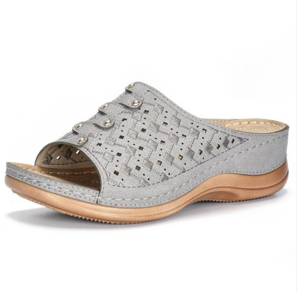 women's sandals and slippers women's summer soft-soled wedges sandals med heels thick-soled and slippers, Black
women's sandals and slippers women's summer soft-soled wedges sandals med heels thick-soled and slippers, Black
