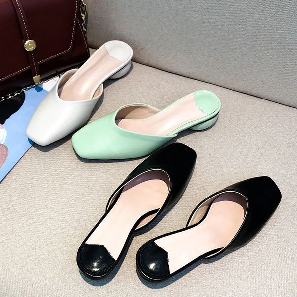 fresh solid closed toe slippers women chunky round med high heels mules slides anti-skid square toe sandals women plus size34-43, Black
fresh solid closed toe slippers women chunky round med high heels mules slides anti-skid square toe sandals women plus size34-43, Black