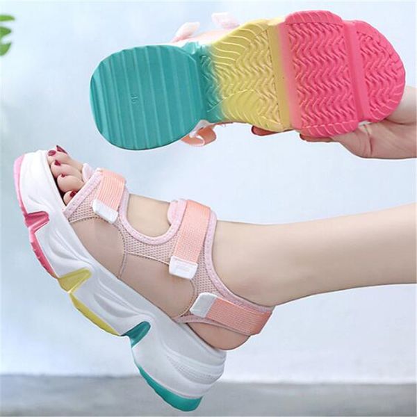 2020 summer women's platform hook sandals ladies wedge daddy shoes buckle strap walking fashion female casual woman sandal 35-40, Black 
2020 summer women's platform hook sandals ladies wedge daddy shoes buckle strap walking fashion female casual woman sandal 35-40, Black