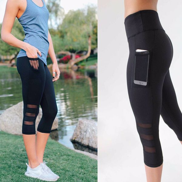 2020 new ladies sports fitness tight elastic quick-drying mesh yoga pants seven points yoga pants pocket fitness leggings, White;red
2020 new ladies sports fitness tight elastic quick-drying mesh yoga pants seven points yoga pants pocket fitness leggings, White;red