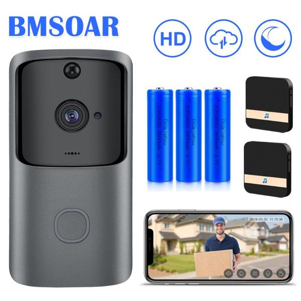bmsoar video doorbell smart wifi wireless door bell camera intercom home monitor 720p hd cloud app remote record
bmsoar video doorbell smart wifi wireless door bell camera intercom home monitor 720p hd cloud app remote record