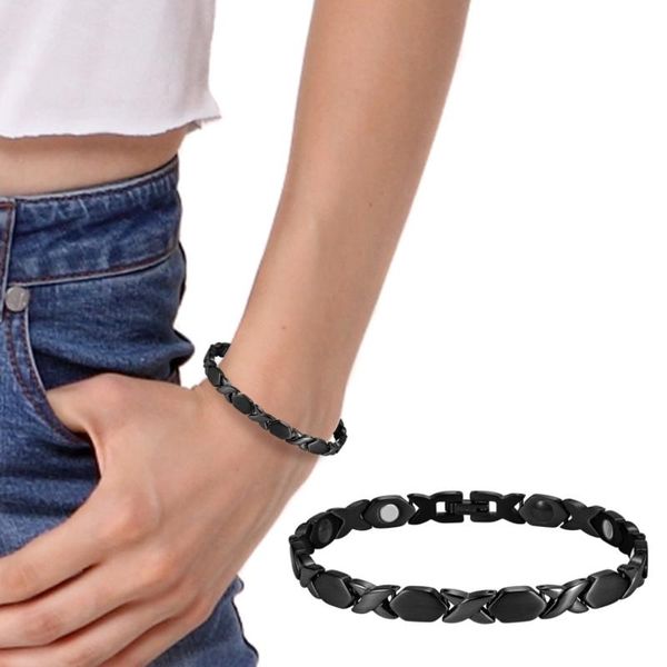 new black titanium 4 elements bracelets for women elegant magnetic therapy link bracelet for health
new black titanium 4 elements bracelets for women elegant magnetic therapy link bracelet for health