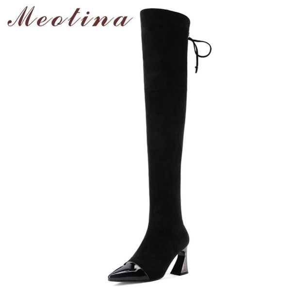 meotina winter thigh high boots women genuine leather strange style high heel over the knee boots zip pointed toe shoes lady 39, Black
meotina winter thigh high boots women genuine leather strange style high heel over the knee boots zip pointed toe shoes lady 39, Black